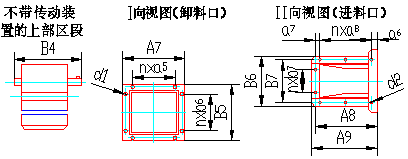 D型斗式提升机外形图-同鑫振动机械